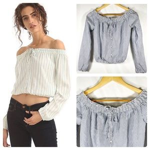 NEW Aeropostale Off the Shoulder Boho Crop Top